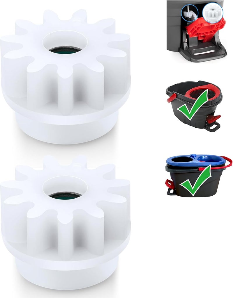 TIDYKITC 2 Pcs Spin Mop Bucket Replacement Gear Compatible with Ocedar Mop Bucket Pedal Only One Way Bearing Repair Parts - Image 1